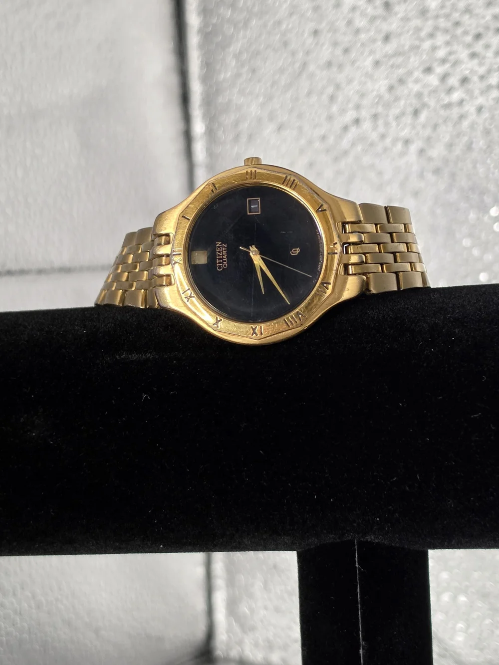Citizen Gold-Tone Men's Quartz Watch with Black Dial